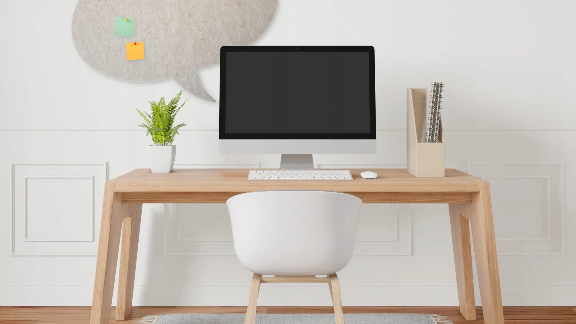 Bulletin Felt Pin Board - BUBBLE in office interior Decormania UK